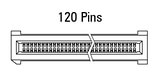 Wymiary EC.8, prosty, 120-pinowy