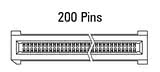Wymiary EC.8, prosty, 200-pinowy