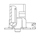Wymiary listwy zaciskowej One27, prosta, H1,75, 20-pinowa